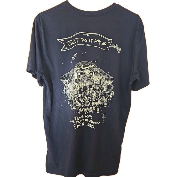 Nike Travis Scott Cactus Jack Unreleased Just Do It Day T-Shirt Size S Black - Picture 1 of 5